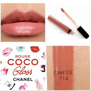 ✖️SOLD• CHANEL ROUGE COCO GLOSS no.714 (Caresse)